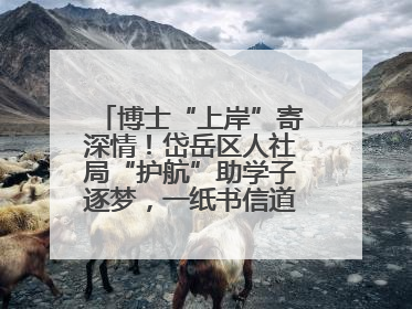 博士“上岸”寄深情！岱岳区人社局“护航”助学子逐梦，一纸书信道尽“根在岱岳”的眷恋