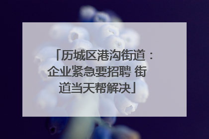 历城区港沟街道：企业紧急要招聘 街道当天帮解决