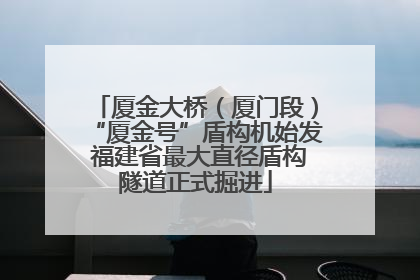厦金大桥（厦门段）“厦金号”盾构机始发 福建省最大直径盾构隧道正式掘进