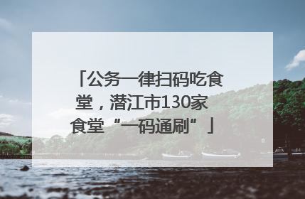 公务一律扫码吃食堂，潜江市130家食堂“一码通刷”
