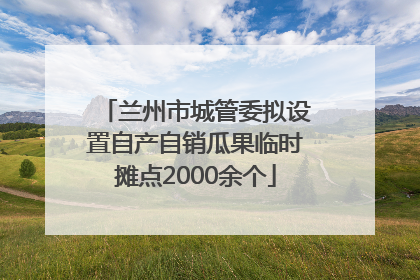 兰州市城管委拟设置自产自销瓜果临时摊点2000余个