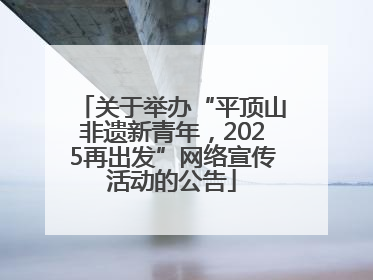 关于举办“平顶山非遗新青年，2025再出发”网络宣传活动的公告