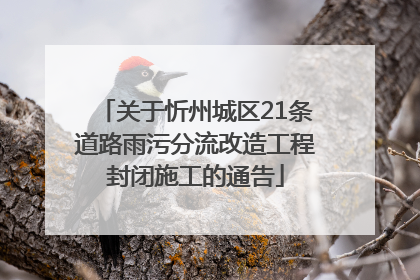关于忻州城区21条道路雨污分流改造工程封闭施工的通告