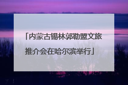 内蒙古锡林郭勒盟文旅推介会在哈尔滨举行