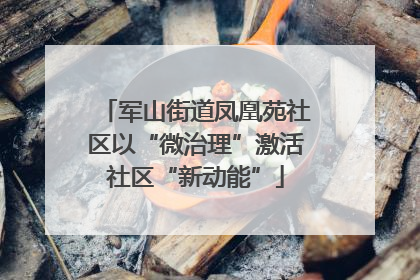 军山街道凤凰苑社区以“微治理”激活社区“新动能”