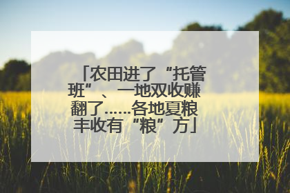 农田进了“托管班”、一地双收赚翻了……各地夏粮丰收有“粮”方