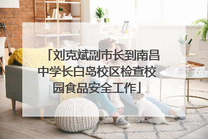 刘克斌副市长到南昌中学长白岛校区检查校园食品安全工作
