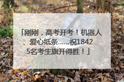 刚刚，高考开考！机器人、爱心纸条……祝18425名考生旗开得胜！