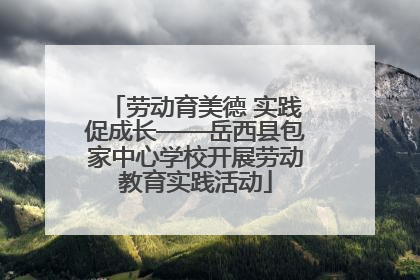 劳动育美德 实践促成长——岳西县包家中心学校开展劳动教育实践活动