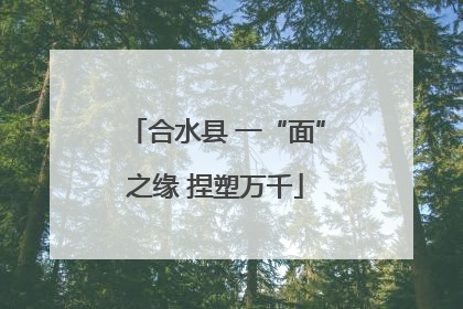 合水县 一“面”之缘 捏塑万千
