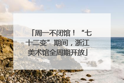 周一不闭馆！“七十二变”期间，浙江美术馆全周期开放