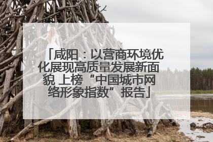 咸阳：以营商环境优化展现高质量发展新面貌 上榜“中国城市网络形象指数”报告