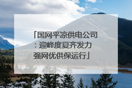 国网平凉供电公司：迎峰度夏齐发力 强网优供保运行