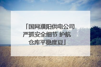国网濮阳供电公司严抓安全细节 护航仓库平稳度夏