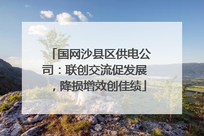 国网沙县区供电公司：联创交流促发展，降损增效创佳绩
