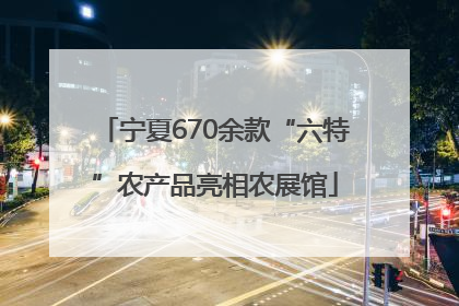 宁夏670余款“六特”农产品亮相农展馆