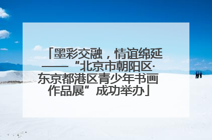 墨彩交融，情谊绵延——“北京市朝阳区·东京都港区青少年书画作品展”成功举办