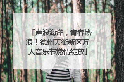 声浪海洋，青春热浪！德州天衢新区万人音乐节燃情绽放
