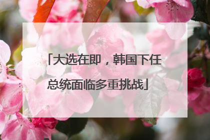 大选在即，韩国下任总统面临多重挑战
