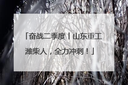 奋战二季度丨山东重工潍柴人，全力冲刺！