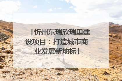 忻州东瑞欣瑞里建设项目：打造城市商业发展新地标