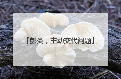 彭炎，主动交代问题