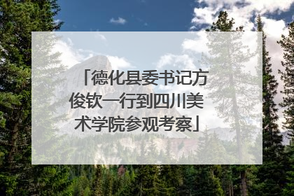 德化县委书记方俊钦一行到四川美术学院参观考察