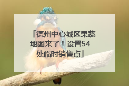 德州中心城区果蔬地图来了！设置54处临时销售点