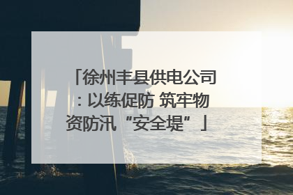 徐州丰县供电公司：以练促防 筑牢物资防汛“安全堤”