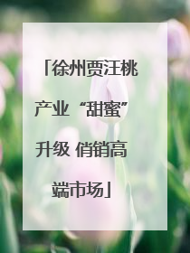 徐州贾汪桃产业“甜蜜”升级 俏销高端市场