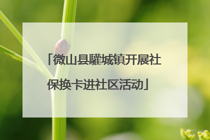 微山县驩城镇开展社保换卡进社区活动