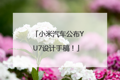 小米汽车公布YU7设计手稿！