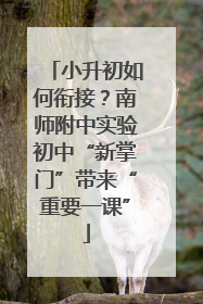 小升初如何衔接？南师附中实验初中“新掌门”带来“重要一课”
