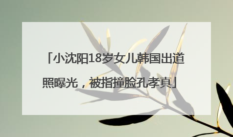 小沈阳18岁女儿韩国出道照曝光，被指撞脸孔孝真