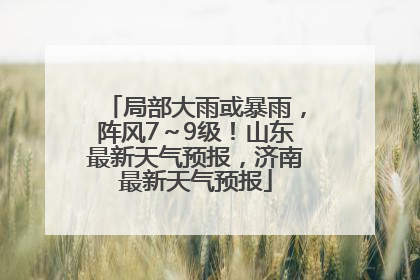 局部大雨或暴雨，阵风7～9级！山东最新天气预报，济南最新天气预报