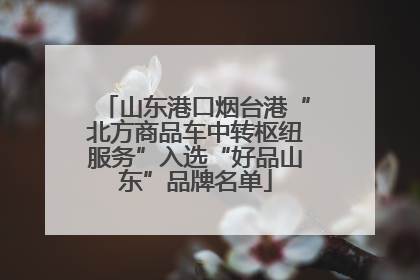 山东港口烟台港“北方商品车中转枢纽服务”入选“好品山东”品牌名单