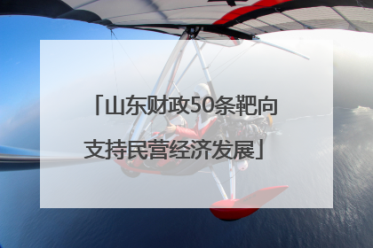 山东财政50条靶向支持民营经济发展