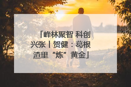 峰林聚智 科创兴张丨贺健：葛根渣里“炼”黄金