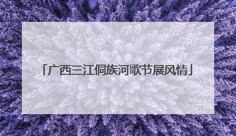 广西三江侗族河歌节展风情
