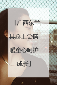 广西东兰县总工会情暖童心呵护成长