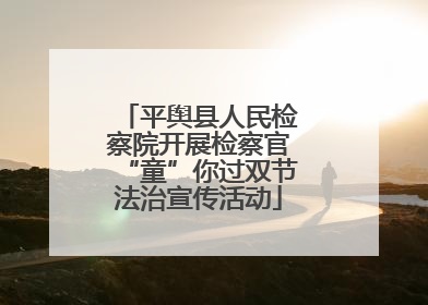 平舆县人民检察院开展检察官“童”你过双节法治宣传活动