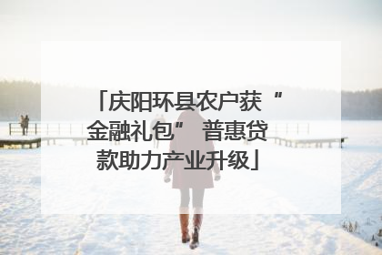 庆阳环县农户获“金融礼包” 普惠贷款助力产业升级