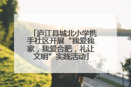 庐江县城北小学携手社区开展“我爱我家，我爱合肥，礼让文明”实践活动