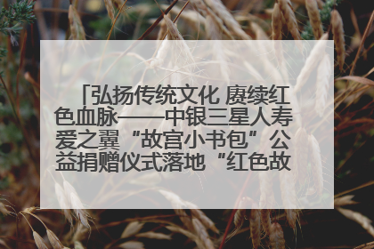 弘扬传统文化 赓续红色血脉——中银三星人寿爱之翼“故宫小书包”公益捐赠仪式落地“红色故都”江西瑞金