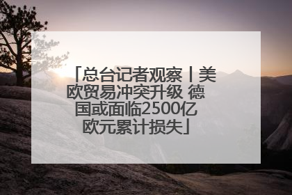总台记者观察丨美欧贸易冲突升级 德国或面临2500亿欧元累计损失