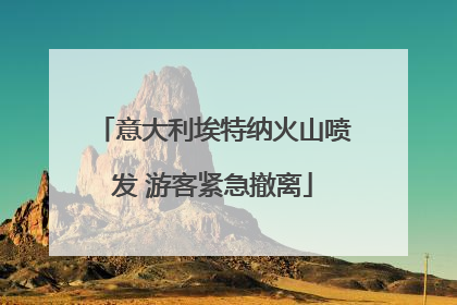 意大利埃特纳火山喷发 游客紧急撤离