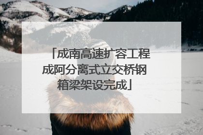 成南高速扩容工程成阿分离式立交桥钢箱梁架设完成