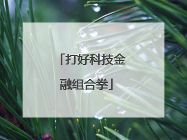 打好科技金融组合拳