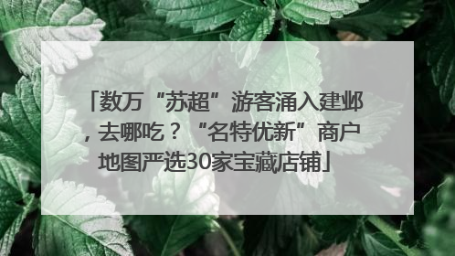 数万“苏超”游客涌入建邺，去哪吃？“名特优新”商户地图严选30家宝藏店铺