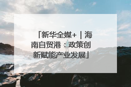 新华全媒+｜海南自贸港：政策创新赋能产业发展